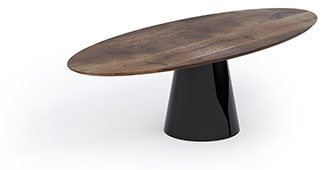 Nowoczesny, minimalistyczny stół owalny