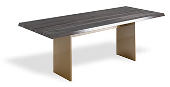 Stół - połączenie drewna i metalu, minimalistyczne meble